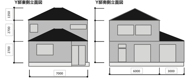 Y邸立面図