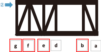 １通り軸組図（西面）